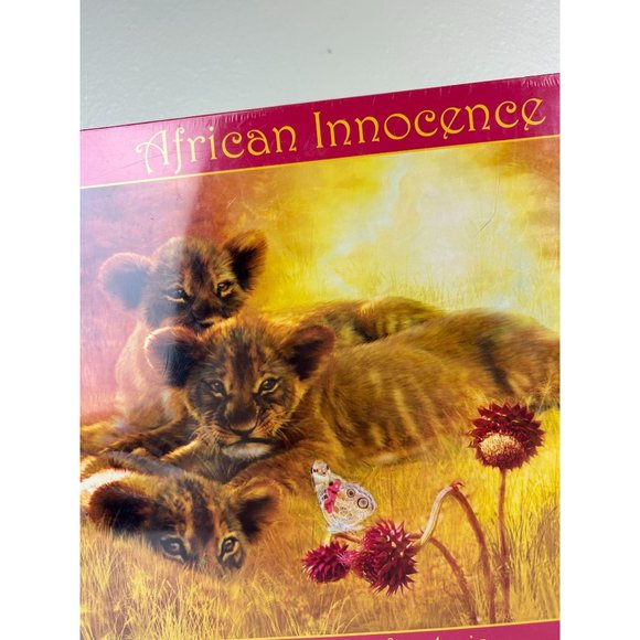 SunsOut 500 piece Jigsaw Puzzle, African Innocence NEW SEALED Gift 18x24 Lions - Picture 7 of 14